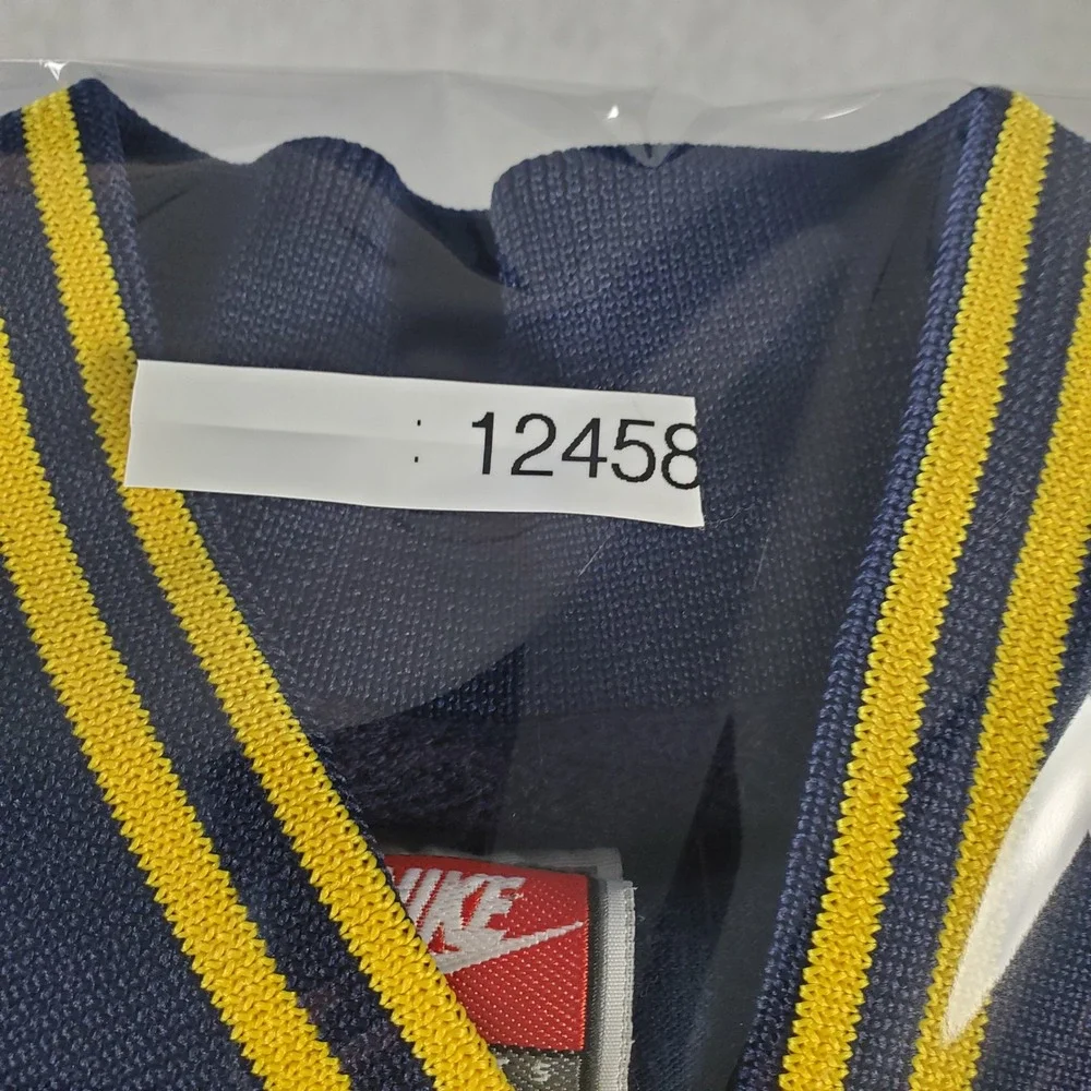 Vintage Nike Michigan Wolverines Pullover Jersey Shirt Navy Blue Yellow Mens XL